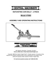 Central Machinery 47990 Assembly And Operating Instructions Manual