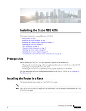 Cisco NCS 4216 Installing