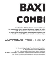 Baxi Combi LUNA DUO-TEC+ 1.28 GA Supplementary Manual For The Installer