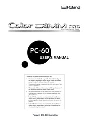 Roland Color Camm Pro PC-60 User Manual
