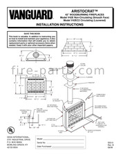 Vanguard Aristocrat V42EC2 Installation Instructions Manual