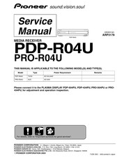 Pioneer PDP-R04U - Plasma Display Media Receiver Service Manual