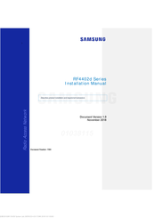Samsung RF4402d-D1A Installation Manual