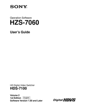 Sony HDS-7100 User Manual