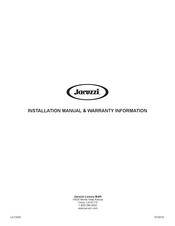 Jacuzzi LG72000 Installation Manual & Warranty Information