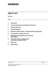 Siemens SIMATIC NET CP 142-2 Manual