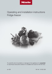 Miele KFN 37452 iDE Operating And Installation Instructions