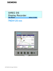 Siemens SIREC DS 7ND4120 Series User Manual