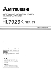 Mitsubishi HL7925KV User Manual
