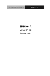 Intel EMB-H61A Manual