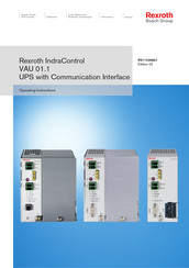 Bosch Rexroth IndraControl VAU 01.1 Series Operating Instructions Manual