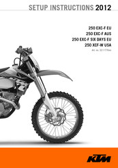 KTM 250 XCF-W USA 2012 Setup Instructions