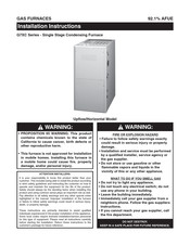 Nordyne G7XC Series Installation Instructions Manual