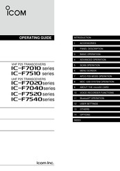 Icom IC-F7010 Series Operating Manual