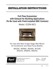 Bard ECON-NC5 Installation Instructions Manual