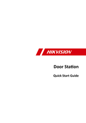 Hikvision Door Station Quick Start Manual