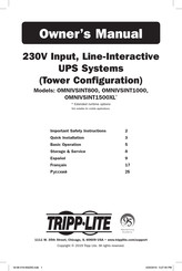 Tripp-Lite OMNIVSINT1500XL Owner's Manual