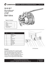 Cameron W-K-M DynaSeal 210F Installation, Operation And Maintenance Manual