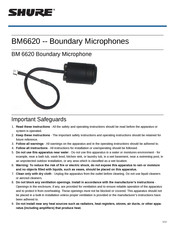 Shure BM 6620 Manual