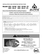 Alpine ASC - 36 LP - IPI Installation And Operating Instructions Manual