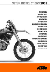 KTM 530 XC-W ZA 2009 Setup Instructions