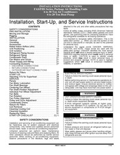 International comfort products FAS Series Installation Instructions Manual