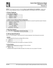 ViewSonic PJ862 Quick Start Reference Sheet