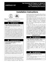 Carrier KGBPN42011SP Installation Instructions Manual
