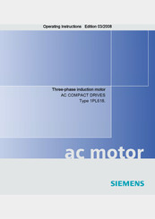 Siemens 1PL618 Series Operating Instructions Manual