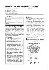 Ricoh PB3040 Installation Manual
