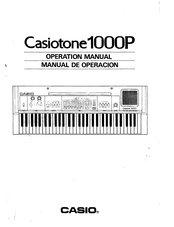 Casio Casiotone 1000P Operation Manual