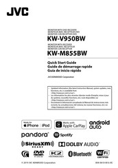 JVC KW-M855BW Quick Start Manual