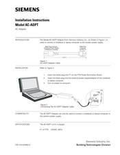 Siemens AC-ADPT Installation Instructions