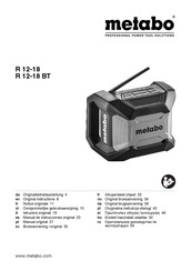 Metabo R 12-18 Original Instructions Manual