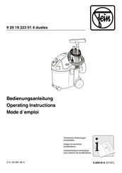 Fein 9 20 19 223 01 4 dustex Operating Instructions Manual