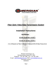 Meridian FT/FR-2W2D/2D-x Installation Instructions Manual