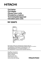 Hitachi NV 50AF3 Handling Instructions Manual