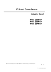 Honeywell HWC-S374-RV Instruction Manual