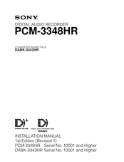 Sony DABK-3343HR Installation Manual