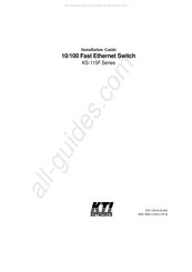 KTI Networks KS-115F/SA Installation Manual