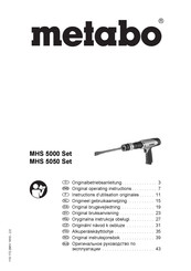 Metabo MHS 5000 Set Original Operating Instructions