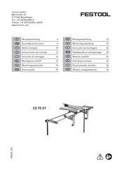 Festool CS 70 ST Assembly Instructions Manual