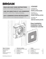 Broan LP50100DC Installation Manual