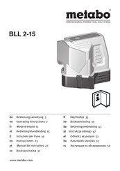 Metabo BLL 2-15 Operating Instructions Manual