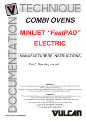 Vulcan-Hart Minijet FastPAD Operating Manual