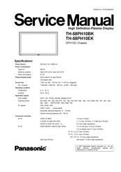 Panasonic TH-58PH10EK Service Manual