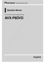 Pioneer AVX-P8DVD Operation Manual