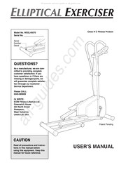 Reebok Elliptical Exerciser REL2i User Manual