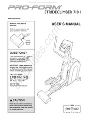 Pro-Form Strideclimer 710 I User Manual
