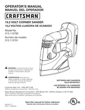 Craftsman 315.115700 Operator's Manual
